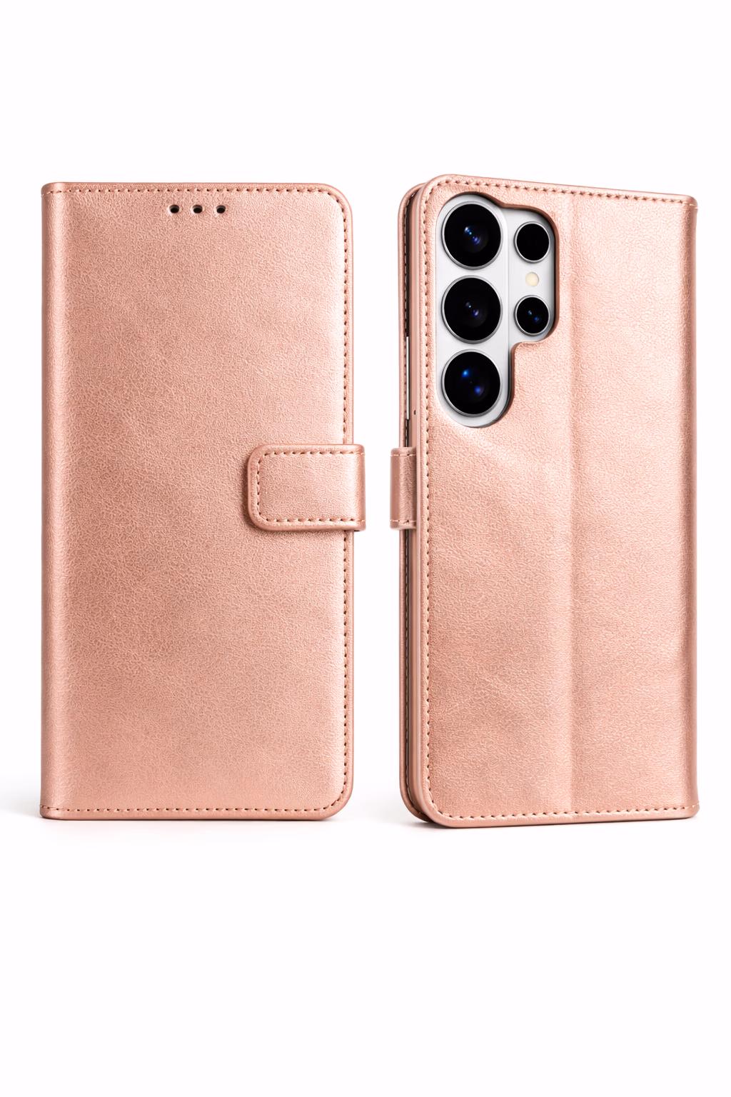 Samsung S26 Ultra - Classic Leather Wallet - Rose Gold